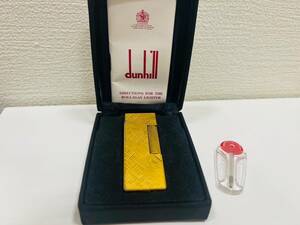 【SYC-4154】【1円〜】ダンヒル Dunhill ライター ゴールド ローラー タバコ 喫煙具 中古 火花確認 着火未確認 ジャンク