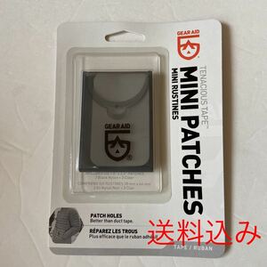 ギアーエイド ミニパッチ　クリアー３枚　ブラック３枚入り　新品　　38mm x64mm