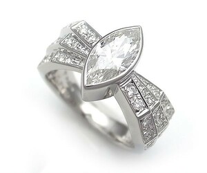 【緑屋質屋】ミキモト　ダイヤモンドリング　1.23ct　Pt950【中古】