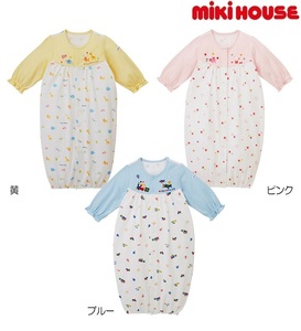 即決です!【ミキハウス】新品未使用mikihouse 50cm～70cm ツーウェイオール ベビー 子供服 女の子 ロンパース 前開き ギフト カラー:ピンク