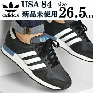 1円〜 26.5cm USA 84 アディダスオリジナルス adidas originals 定番 スニーカー モダン スポーティ ランニング スニーカー ブラック 黒