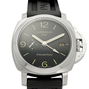 パネライ PANERAI ルミノール1950 3デイズ GMT オートマティック PAM00320 ブラック文字盤 中古 腕時計 メンズ