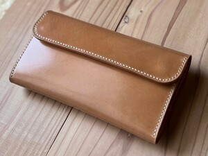 【送料無料】コードバン　ロングウォレット　レーデルオガワ　ナチュラル　インスタ更新中solori_leather