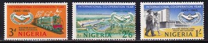 31 ナイジェリア【未使用】＜「1965 SC#178-180 国際協力年＆国連20周年」 3種完 ＞ 