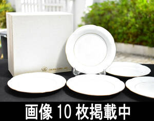 OKURA 大倉陶園 金縁 プレート 小皿 5枚 箱付き 直径14.5ｃｍ 未使用 画像