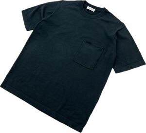 BEAUTY＆YOUTH UNITED ARROWS ☆ シルク混 コットン サマーニット ポケット Tシャツ ブラック グリーン S ユナイテッドアローズ■S3021