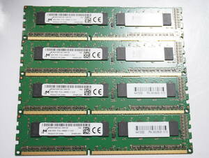 DDR3L 1600MHz PC3L-12800E ECC unbuffered 2GBモジュール 4枚 計8GB Micron ワークステーション用 低電圧メモリ マイクロン