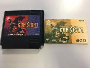 ♪ファミコンソフト FC ガンサイト GUNSIGHT 動作品 説明書付 ゲームソフト テレビゲーム 中古 (NF240423) 401-360