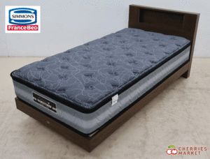 ◆展示品◆ FranceBed×Simmons フランスベッド×シモンズ スタイルサポート ロイヤル/オラール シングルベッド 照明付 41万