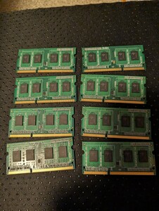 ノートPCメモリ SO-DIMM PC3-12800 ジャンク扱い ２ＧＢ ノーブランド ８枚セット 送料込 DDR3