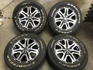 【NV350キャラバン】16×6.5J+38 PCD139.7 6H MAD CROSSアルミホイール 215/65R16C 109/107R グッドイヤータイヤ ４本 E26/E25キャラバン