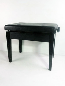 ピアノ椅子 ◆ 両手ハンドル 高さ調整可 黒色 ブラック ◆ 管42258