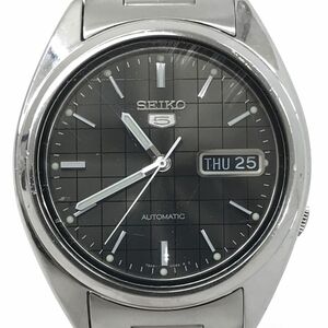 SEIKO セイコー 5 ファイブ 腕時計 7S26-0480 自動巻き 機械式 オートマティック カレンダー シルバー コレクション おしゃれ 動作確認済