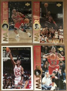 マイケル ジョーダン カード 4枚 Chicago bulls Michael Jordan 当時物 90年代 upper deck マイケル・ジョーダン シカゴ ブルズ ロドマン