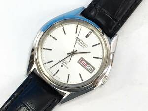 稼働品 セイコー 腕時計 ロードマチック 文字盤 ホワイト 自動巻 クリスタル 1973年製 5606-7192 メンズ アンティーク SEIKO