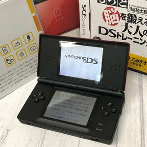 m001 Z2(30) 良品 ニンテンドー DS Lite クリムゾン/ブラック USG-001 稼動品 脳を鍛える大人のDSトレーニング シカクいアタマをマルくする