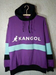 n8554　KANGOL　カンゴール　プルオーバー　切り替え　ロゴ　デザイン　スウェット　パーカー　フーディ　人気