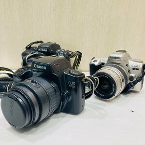 【76】① 1円～ 一眼レフカメラ Canon キャノン EOS1000 NIKON ニコン MINOLTA ミノルタ 3台セット まとめ 壊れ物 動作未確認 ジャンク品