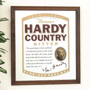 ビンテージパブミラー/トーマス ハーディ カントリー ビター(Thomas HARDY COUNTRY BITTER) イギリスのビール/壁掛け鏡/店舗什器/A-4508-15