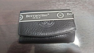 【未使用】Beccaccino ベッカチーノ 本革 レザーキーケース 札入れ付き【美品】