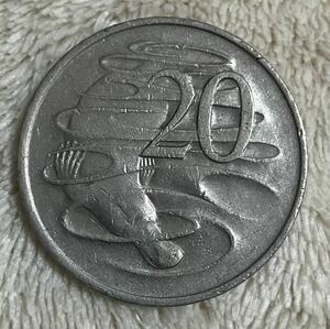 オーストラリア 20セント　1976年　外国コイン　エリザベス