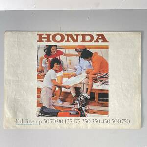 HONDA 総合カタログ A4 当時物 Full line up ホンダ バイク スーパースポーツ CL CB750FORE ベンリィSL 1970年代