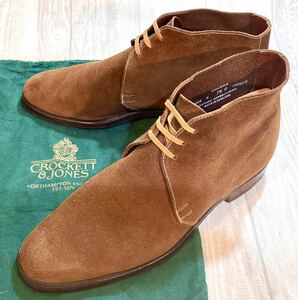 CROCKET&JONES クロケット＆ジョーンズ CHUKKA◆25cm UK7.5 D◆チャッカブーツ 革靴 スエードレザー ビジネスシューズ メンズ 茶 ブラウン