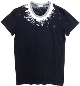 イタリア製◆ Dior HOMME / ディオールオム ジオメトリックペイント コットンシャツ Tシャツ 半袖 メンズ 0H3369440039 XS