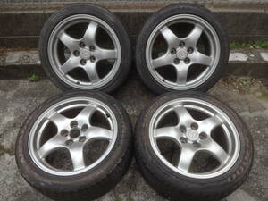 【純正】FD3S 17インチ タイヤ ホイール 8.5J +50 PCD114.3 4本セット 5穴 RX-7 RX7 245/40R17 255/40R17 DUNLOP 5型 6型 タイプRS typeRS