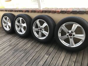 《美品》ホイール４本セット AUDI 17インチ 7J PCD112 タイヤ9.9分山 215/55/1794V 23年