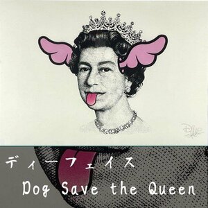 真作保証 D*FACE 『Dog save the Queen』Pink ディーフェイス シルクスクリーン スプレーペイント ポップアート 限定250 DFACE