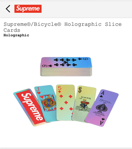 【新品正規】23fw supreme Supreme Bicycle Holographic Slice Cards / trump トランプ カード 23aw
