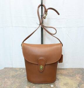 OLD COACH TURN LOCK LEATHER SHOULDER BAG MADE IN USA/オールドコーチターンロックレザーショルダーバッグ