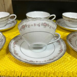 ノリタケ オールドノリタケ RC NIPPON TOKI KAISHA JAPAN 花柄　ピンク系　Noritake カップ &ソーサー グレンウッド　ヴィンテージ