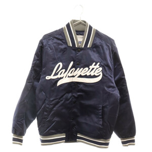 Lafayette ラフェイエット WORLD CHAMPS SATIN VARSITY JACKET ワールドチャンプサテンバーシティジャケット スタジャン LA221008 ネイビー