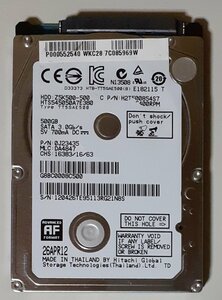 4202 2.5inch 内蔵SATAハードディスク 500GB 7mm 5400rpm 日立 HTS545050A7E380 Mac/Win 使用2343時間 正常