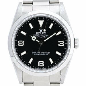 ロレックス ROLEX エクスプローラー1 14270 腕時計 SS 自動巻き ブラック メンズ 【中古】