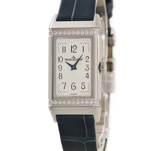 【3年保証】 ジャガールクルト レベルソ ワン Q3288420 201.8.47 純正ダイヤ 角型 回転 クオーツ レディース 腕時計