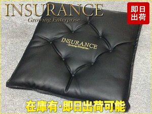 【即納可能・在庫有・即日出荷可能】INSURANCE【インシュランス】　レザークッション・ブラック 1個