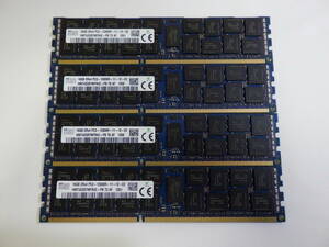 サーバー SKhynix KOREA 16GB 2Rx4 PC3-12800R-11-12 HMT42GR7MFR4C-PB 16GB x4枚=合計64GB 動作確認済み#874W23