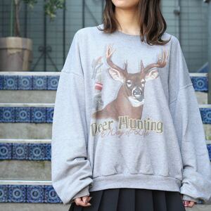 USA VINTAGE JERZEES Deer Hunting DEER DESIGN OVER SWEAR SHIRT/アメリカ古着シカデザインオーバースウェット