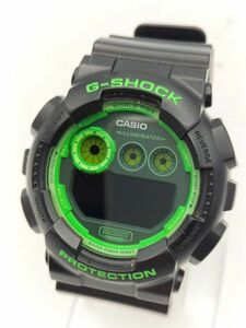 S55 三 不動品 1円～ G-SHOCK ジーショック GD-120N デジタル グリーン メンズ ラバー 腕時計