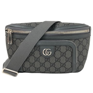 グッチ GUCCI オフィディアベルトバック 733868 グレー GGスプリーム ウエストバッグ レディース 中古