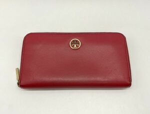 TORY BURCH トリーバーチ 長財布 ラウンドジップ レザー 赤 レッド レディース