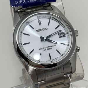 【未使用 / 即決 / 送料410円】 CITIZEN REGUNO １０気圧 ソーラー 電波時計 RS25-0484HSS シルバー メンズ腕時計 20325-5