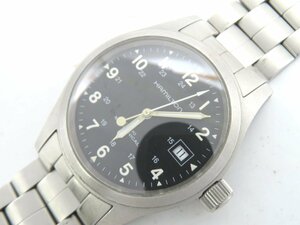 1円◆稼働◆ ハミルトン カーキメカニカル ブラック 手巻き メンズ 腕時計 M44101