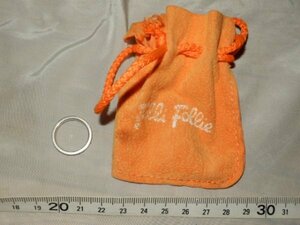 祖a48《Folli Follie フォリフォリ 宝石風 キラキラ 指輪 リング 50 ゴールドカラー アクセサリー レディース