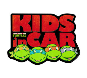 タートルズ ステッカー 子供が乗ってます KIDS IN CAR キッズインカー キャラクター アメリカ 車 Mutant Turtles ブラック