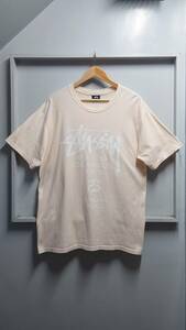 STUSSY ワールドツアー 両面プリント Tシャツ ベビーピンク L 半袖