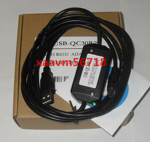 新品 　MITSUBISHI/三菱 Qシリーズ PLC USB-QC30R2 ケーブル シーケンサー黒 【保証付き】